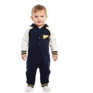 Styx Baby Boys One Piece Hoodie Romper Size 6/9 Months NWT